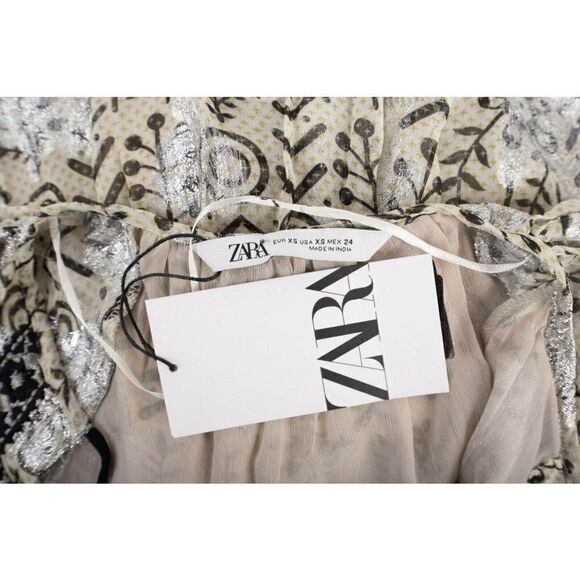 Zara Womens Mini Tunic Dress XS Multi-Color L/S - Picture 7 of 7